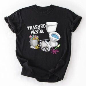 Panda Funny Drunk Raccoon T-Shirt, Funny Graphics Tee